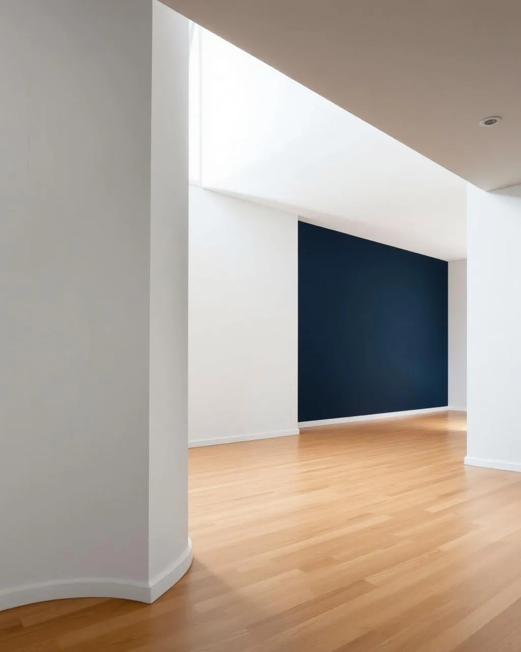 Sauber verputzte und glatt gespachtelte Wand nach Renovation in Zürich
